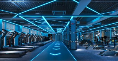 现代健身房3D模型下载